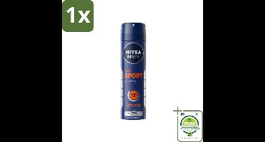 1 x NIVEA Men Deodorant Spray Sport 150 ml - NIVEA MEN Deodorant - Anti-transpirant - Sport Deodorant - 48 Uur Bescherming - Deodorant Spray