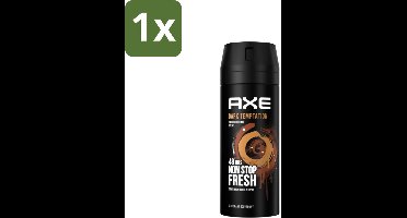1 x Axe Deodorant Bodyspray Dark Temptation 150 ml - Axe Dark Temptation - Deodorant - Bodyspray - Chocolade Geur - Rode Peperkorrels