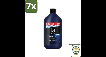 7 x Fa Men - Sport - Douchegel - Groene Citrus - 750 ml - Grootverpakking - Douchegel Mannen - Sport Douchegel - Groene Citrus Geur - Douchegel Voor Mannen