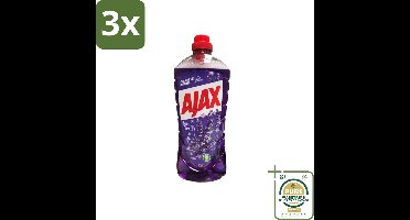 3 x Ajax – Allesreiniger – Lavendel – 1,25 L - Grootverpakking - Koffiezetapparaat - Koffiezetapparaat - Koffiezetapparaat