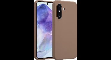 Accezz Hoesje - Geschikt voor Samsung Galaxy A56 (5G) / A36 - Liquid Silicone Backcover - Lichtbruin