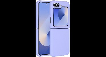 Accezz Hoesje - Geschikt voor Samsung Galaxy Z Flip 6 - Liquid Silicone Backcover - Paars