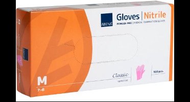 Abena Nitril Handschoen Classic Roze Maat: M Abena