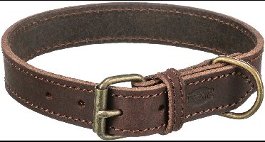 Trixie Halsband Hond Rustic Vetleer Donkerbruin