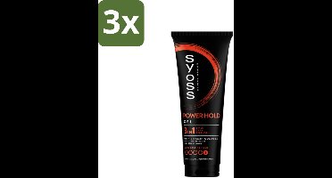 Syoss - Power Hold - Haargel - Extra Sterke Fixatie - 250 ml - Bulkverpakking - 3 stuks