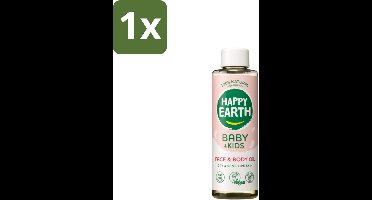 1 x Happy Earth – Face & Body Oil – 100% Natuurlijk Baby & Kids – 150 ml - Babyolie - Gezichtsolie - Lichaamsoil - Gezicht En Lichaam - Gevoelige Huid