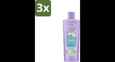 Andrélon – Shampoo 2-in-1 – Iedere Dag – 400 ml - Bulkverpakking - 3 stuks