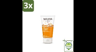 3 x WELEDA - 2-in-1 Shampoo & Body Wash - Kids - Blije Sinaasappel - 150 ml - Grootverpakking - Kinder Shampoo - Baby Shampoo - Biologische Shampoo - Natuurlijke Shampoo - 2 In 1 Shampoo
