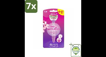 7 x Wilkinson - Wegwerpscheermesjes - Xtreme 3 My Intuition - Comfortabel - 6 mesjes - Grootverpakking - Wegwerpscheermesjes - Scheermesjes - Scheermesjes Voor Vrouwen - Scheermesjes Comfort - Scheermesjes Gevoelige Huid
