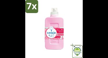 7 x Seepje - Wasverzachter - Geurige Verzorging - Pioenroos en Cederhout - 30 Wasbeurten - 750 ml - Grootverpakking - Wasverzachter - Natuurlijke Wasverzachter - Biologische Wasverzachter - Pioenroos Geur - Cederhout Geur