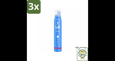 3 x Taft - Haarmousse - Ultra 4 - Volumineuze fixatie - 200 ml - Grootverpakking - Haarmousse - Volume - Fixatie - Haartype - Hittebescherming