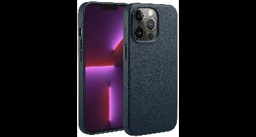 Accezz Hoesje - Geschikt voor iPhone 13 Pro - geschikt voor MagSafe Leather Backcover - Nightfall Blue