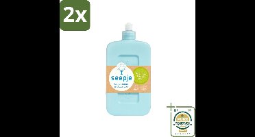 Seepje - Afwasmiddel - Milieuvriendelijk - Tintelfrisse Limoen Geur - 500 ml - Voordeelverpakking - 2 stuks - Biologisch afbreekbaar - Limoen