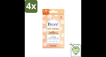 Bioré – Spot Control 3-in-1 Patches – Puistjespatches – 24 patches - Voordeelverpakking - 4 stuks - Puistjespatches - Huidverzorging