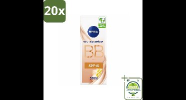 20 x NIVEA - Essentials BB Crème Medium - BB Crème - SPF 15 - Hydrateert & Camoufleert - 50 ml - Grootverpakking - BB Crème - Dagcrème - NIVEA - Hydraterende Crème - Make-up