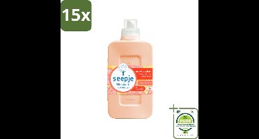 15 x Seepje - Wasverzachter - Verzorgt en Verfrist - Sandelhout en Perzik - 30 Wasbeurten - 750 ml - Grootverpakking - Wasverzachter - Wasmiddel - Natuurlijke Wasverzachter - Biologische Wasverzachter - Wasverzachter Sandelhout