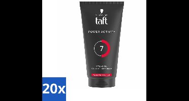 20 x Taft - Power Activity 7 - Styling Gel - Energieke styling - 150 ml - Styling Gel - Sweat-proof Gel - Actieve Styling - Sterke Hold - Vegan Styling Gel