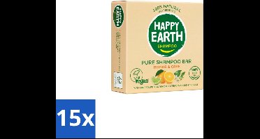 Happy Earth – Shampoo Bar – 100% Natuurlijk Repair & Care – 70 g - Bulkverpakking - 15 stuks
