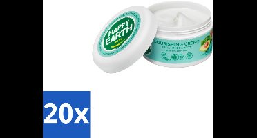 Happy Earth – Voedende Crème – 100% Natuurlijk – 200 ml - Bulkverpakking - 20 stuks