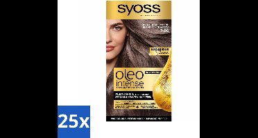 SYOSS - Oleo Intense 7-56 Mokka Donkerblond - Haarverf - Zonder Ammoniak - Grijsdekking - Langdurige Kleur - Bulkverpakking - 25 stuks
