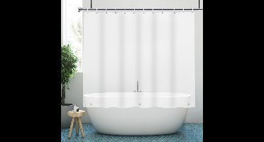 Boraboi® Waterdicht douchegordijn met magnetische zoom en eenvoudige montage,Frosted,180*150 cm