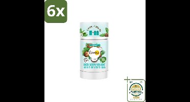 Lovea – Deodorant – Solid Organic Coconut Oil – Natuurlijke bescherming – 50 g - Voordeelverpakking - 6 stuks - Biologische deodorant - Gevoelige huid