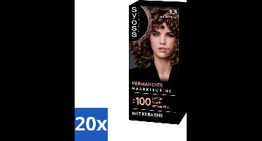 SYOSS - Coloration 5-8 Hazelnootbruin - Haarverf - Grijsdekking - Vermindert Haarbreuk - Bulkverpakking - 20 stuks