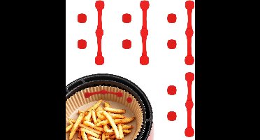 Siliconen magneetstrip voor airfryer - 12 stuks airfryer accessoires - bevestigingsgespen voor airfryers - hittebestendige - rood