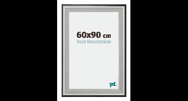 Your Decoration - Puzzellijst 60x90 cm - Zwart Zilver Gepolijst - Puzzellijst 1500-2000 stukjes - Hout Fotolijst - Birmingham