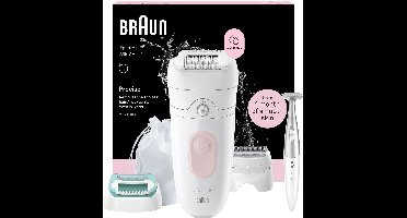 Braun Silk·épil 5 - Wet&Dry Epilator - 5-251- Eenvoudige Haarverwijdering - Langdurig Gladde Huid - Inclusief Scheerkop, Trimkam, Beginnersopzetstuk en Bikinitrimmer- Roze