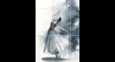 IXXI Ballerina Blue 4, Canot Stop Painting - 100 x 140 cm - Gratis ophangtool - Grote wanddecoratie en posters - Impressionisme, Aquarel, Woonkamer