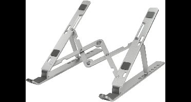 Inklapbare Notebook Standaard Zilver voor 10 tot 16 Inch Laptops en Tablets