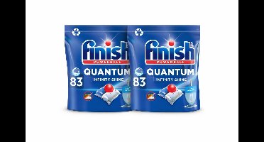 Finish Powerball - Quantum Infinity Shine - Vaatwastabletten - Glasbescherming - 166 Capsules - Voordeelverpakking
