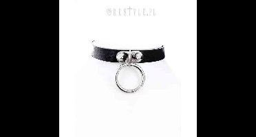 Restyle - ORing Collar Choker - Zwart