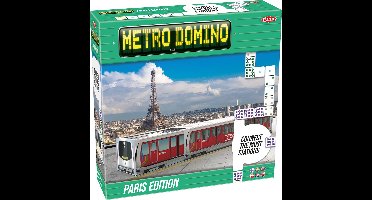 Tactic Metro Domino: Paris Edition – Bordspel – Luxe Uitvoering – Strategisch Dominospel met Stations en Metrofiches – Vanaf 10 Jaar – 2 tot 4 Spelers