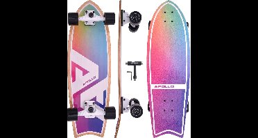 Apollo Mini Cruiser Longboard Surfskate Pro Rainbow