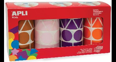 Stickerset Apli Gomets 4 Onderdelen Multicolour Geometrische vormen (4 Onderdelen)