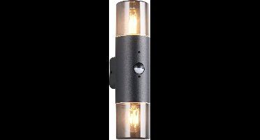 TRIO HOOSIC - Wandlamp - Zwart mat - excl. 2x E27 4W - Buitenverlichting - IP44