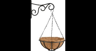 Hanging baskets 30 cm met muurhaak - Complete hangmand set van metaal
