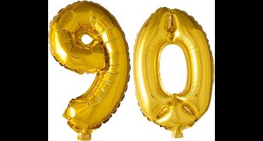 Folieballon nr. 90 Goud 41cm