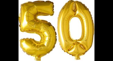 Folieballon nr. 50 Goud 41cm