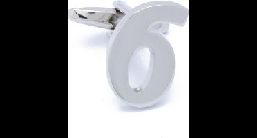 Manchetknopen - Cijfer Nummer 6 Zes - 1 Stuk