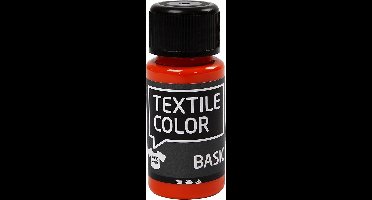 Textielverf - Kledingverf - Oranje - Basic - Textile Color - Creotime - 50 ml