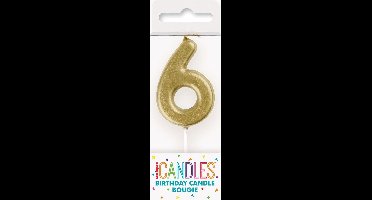 Haza Original Cijferkaars '6' 6 Cm Goud