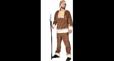 Eskimo Kostuum Anvik Bruin Man - Maat XS/S