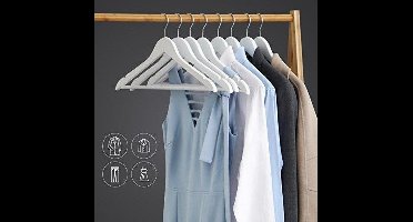 Kledinghangers | Set van 40 stuks | Esdoornhout | Wit | Met draaibare haak