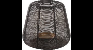 PTMD Jaden Windlicht - 25 x 25 x 21 cm - Ijzer - Zwart