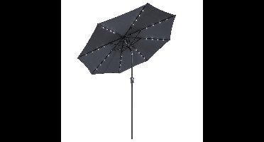 Kingsleeve Parasol - LED-Verlichting Zonne energie Ø270cm - Antraciet