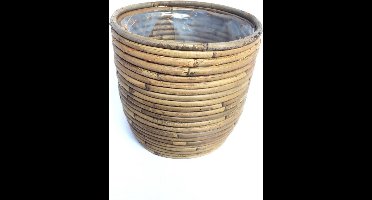 Rotan Ballon plantenmand 20x19cm