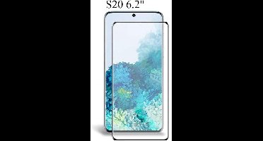 Samsung Galaxy S20 full cover Glass Screen protector - Zwart